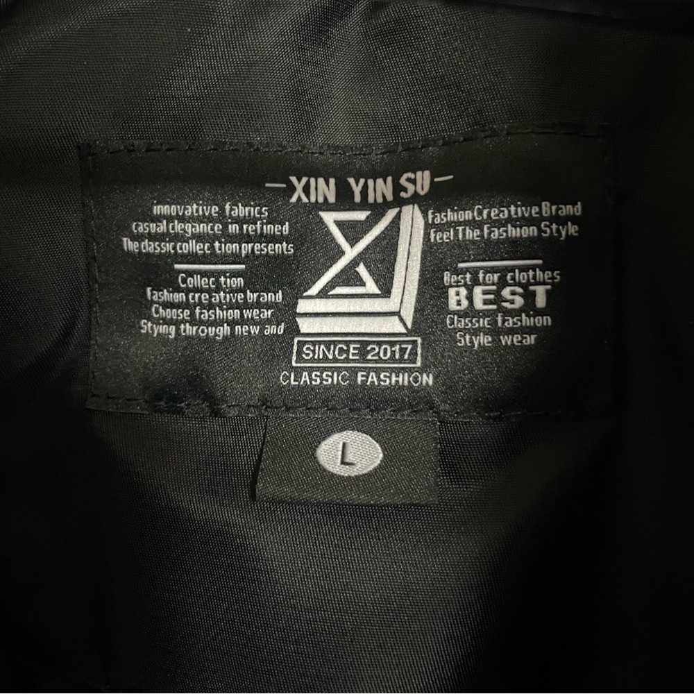 Streetwear Black Bomber Jacket Size Large - Picture 7 of 10